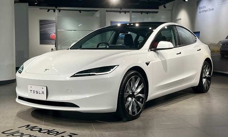 2023 Tesla Model 3 in showroom